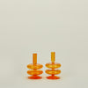 Bubble Candle Holder, Set of 2 - Orange
