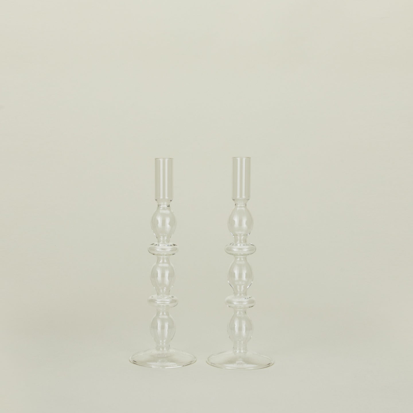 Rosenthal-Bubble Candle Holder, Set of 2 - Clear