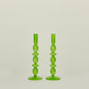 Bubble Candle Holder, Set of 2 - Green