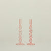 Disk Candle Holder, Set of 2 - Pink