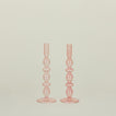 Disk candle holder in pink