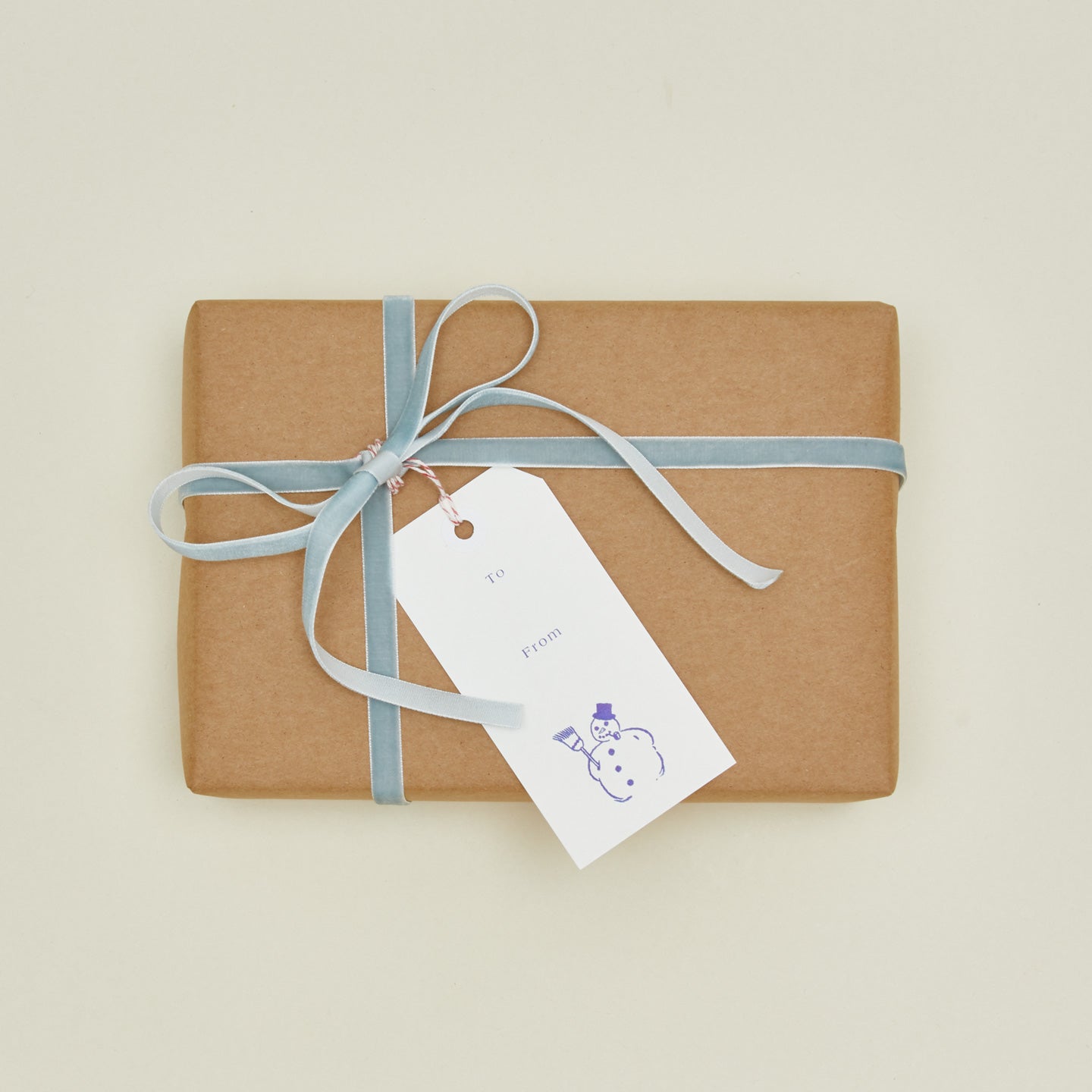 Snowman Gift Tag on present