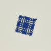 Dots + Dashes Handwoven Pot Holder - Blue/Yellow