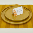 Pumpkin placecard with place setting and placemat