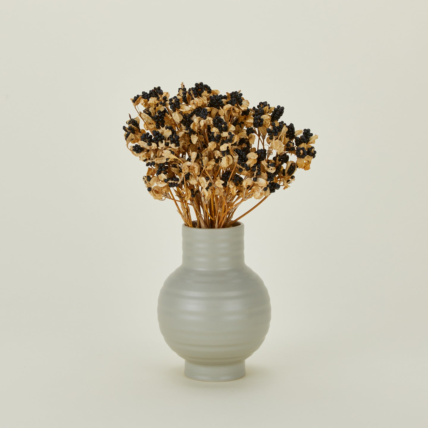 Lovejoy Farms Dried Blackberry Lilies in essential vase