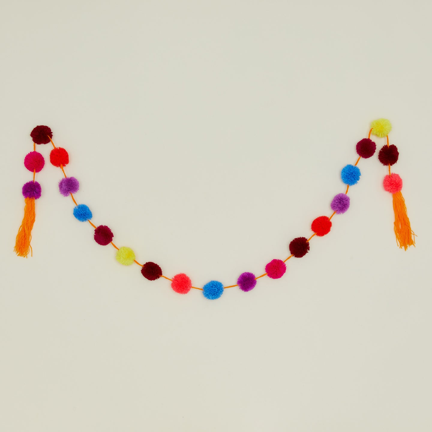 Cotton Pom Pom Garland - Multicolor – Hawkins New York