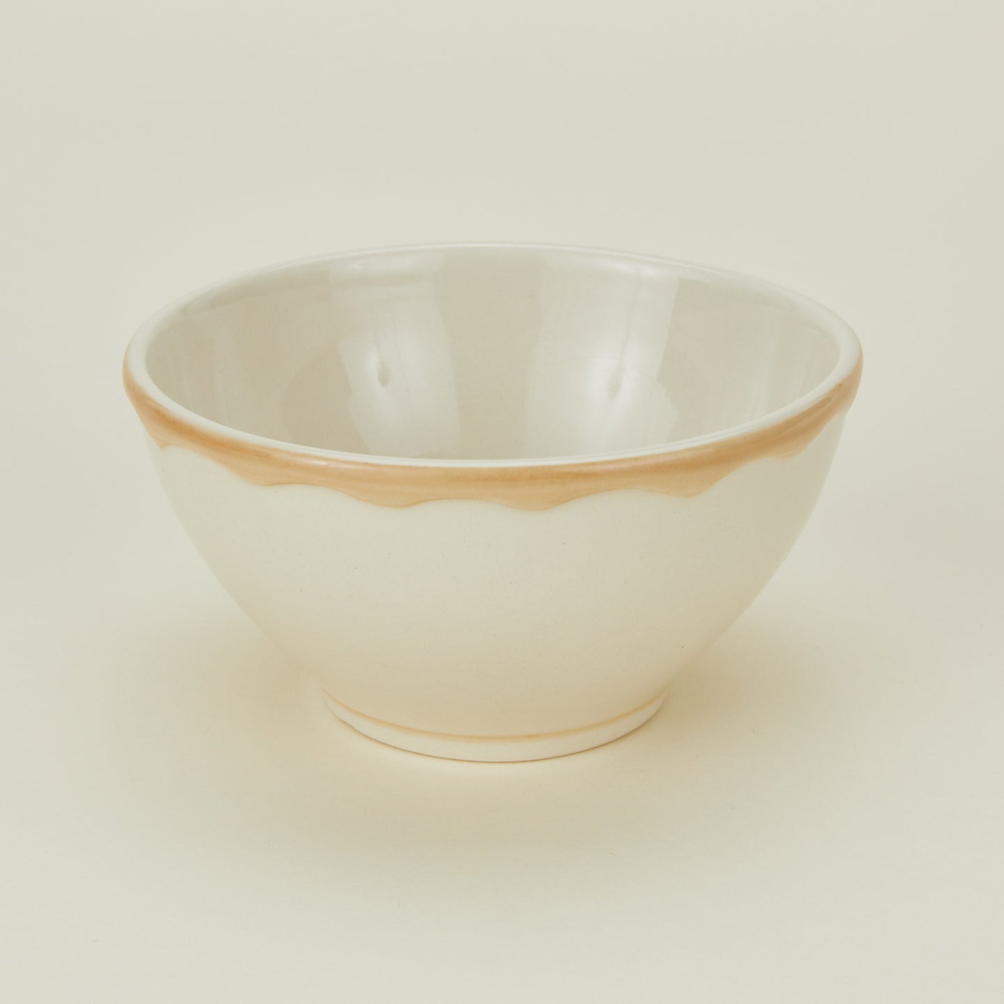 Close up view of latte cereal bowl
