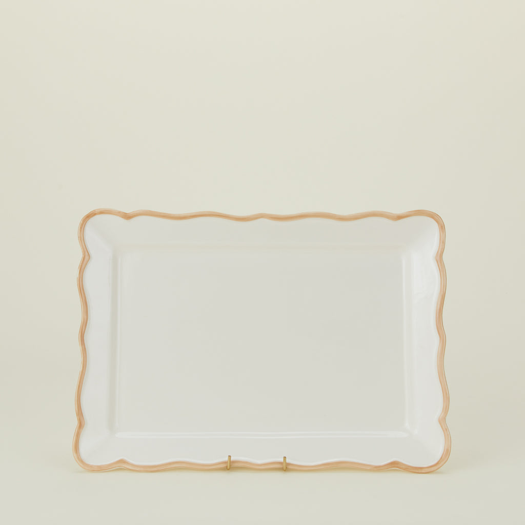 Ogee Edge Rectanglular Platter - Latte
