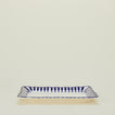 Maison Madison striped edge rectangular platter.