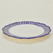 Striped edge round platter