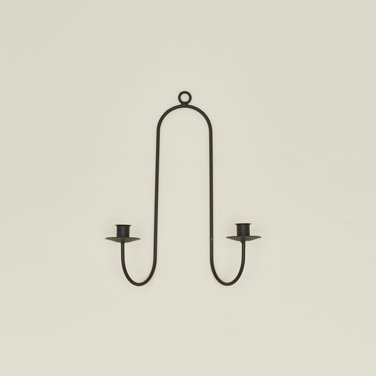 Double Iron Candle Sconce