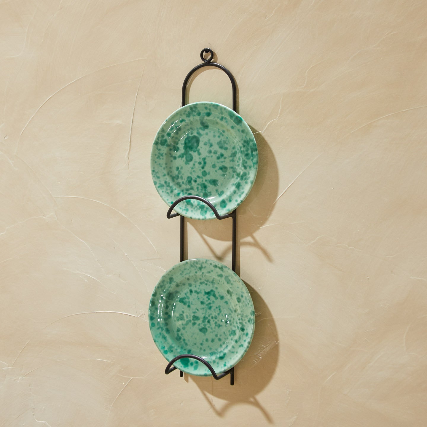 Wall Mounted Double Plate Holder with splatter ware plates. 