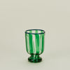 Striped Murano Wine Glass - Green