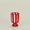 Striped Murano Wine Glass - Red