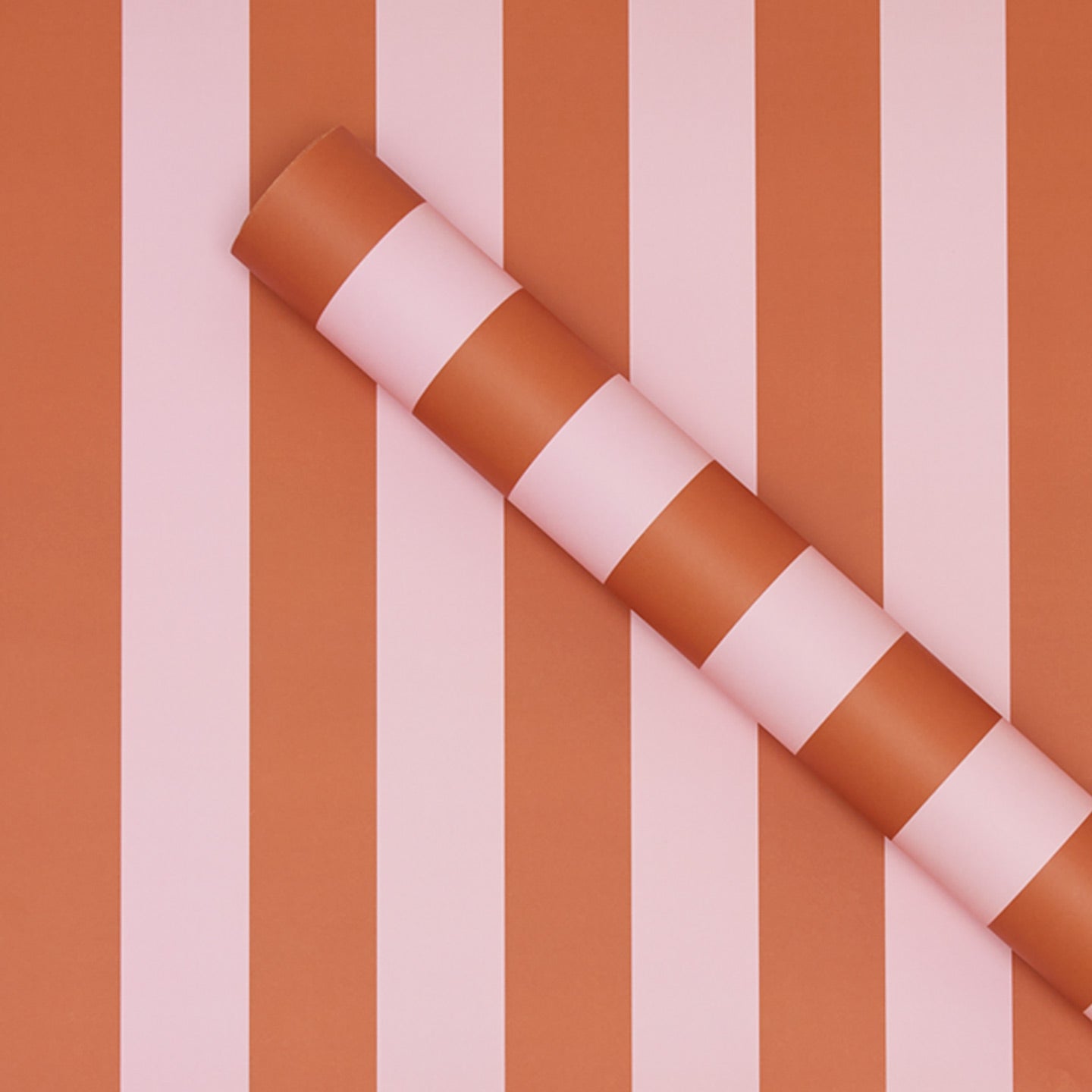 Muchachi terracotta stripe wrapping paper