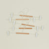 Clip Hanger, Set of 5 - Chalk