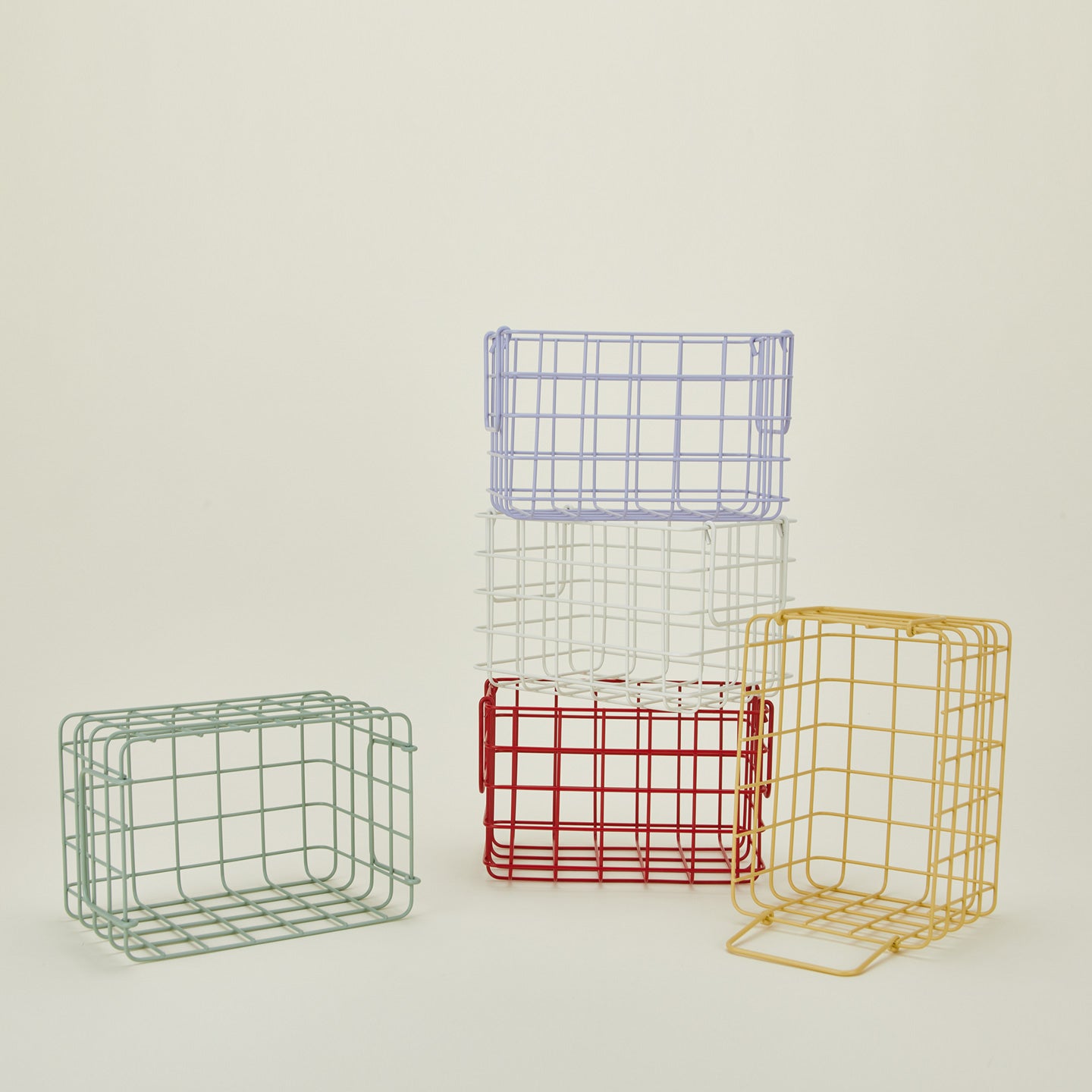 Grid baskets in various colors