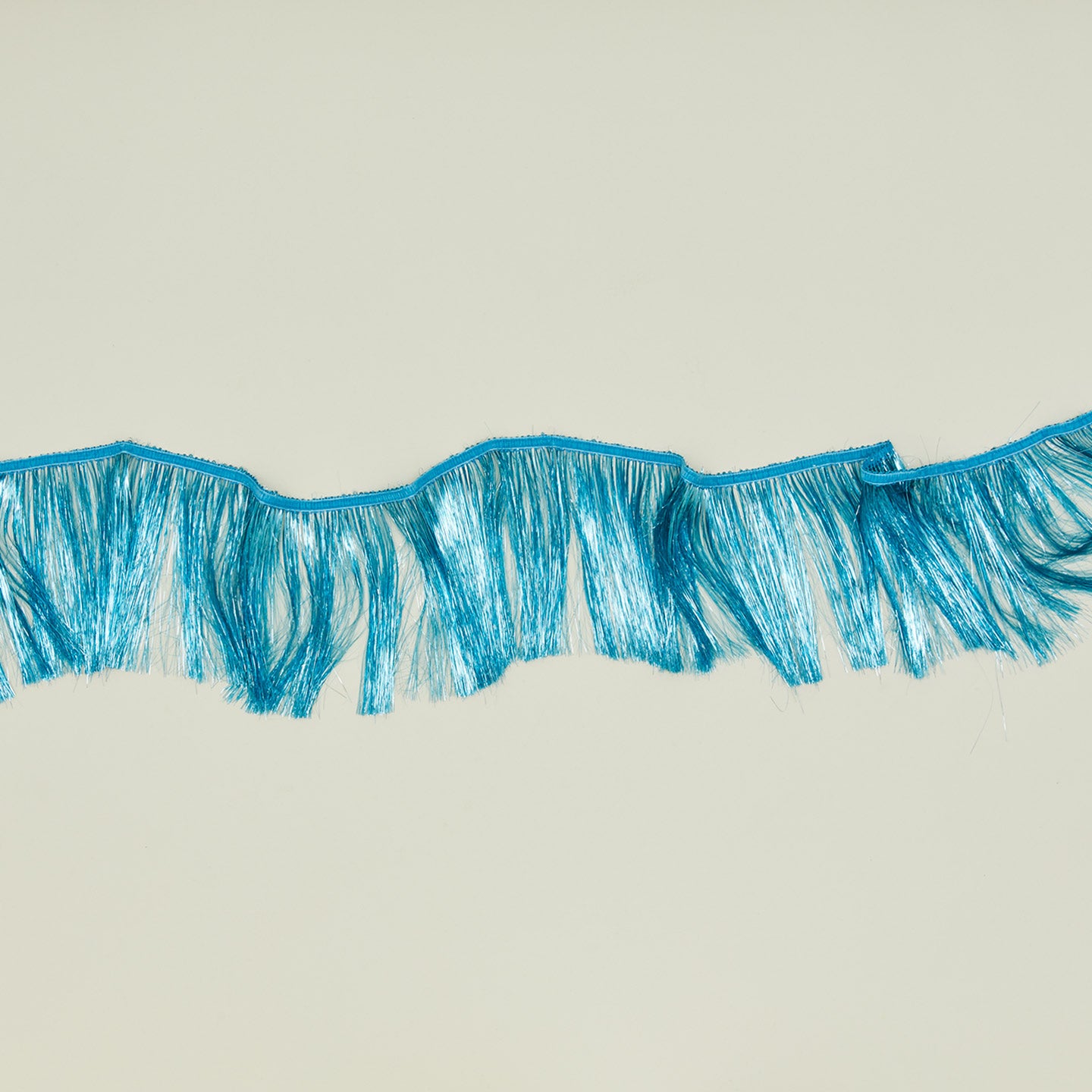 Blue tinsel fringe garland