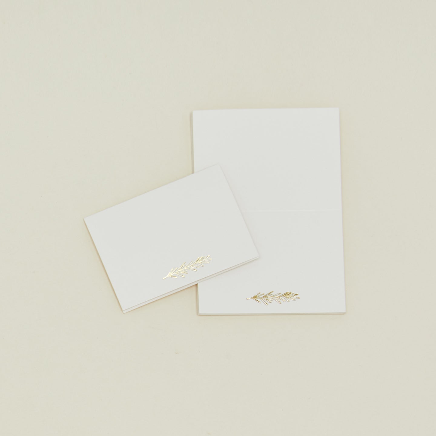 Foil pressed placecards sprig
