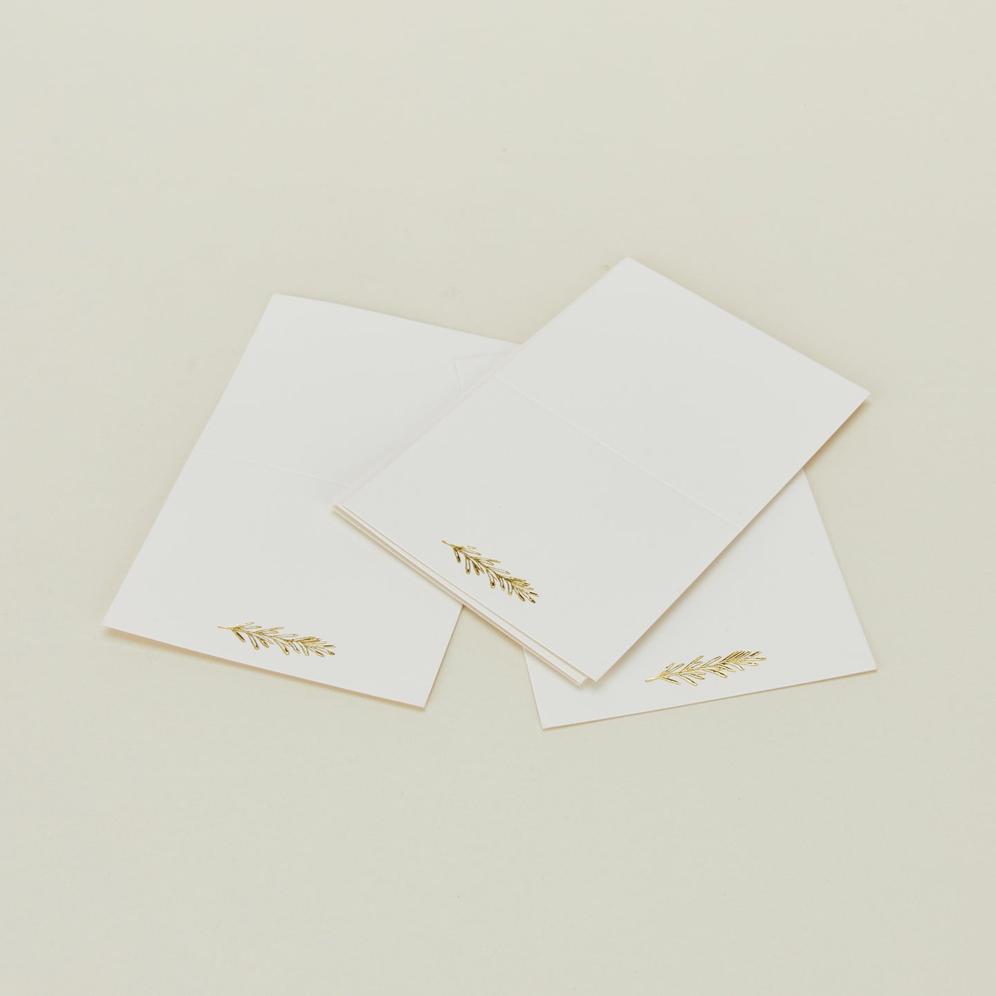 Foil pressed placecards sprig