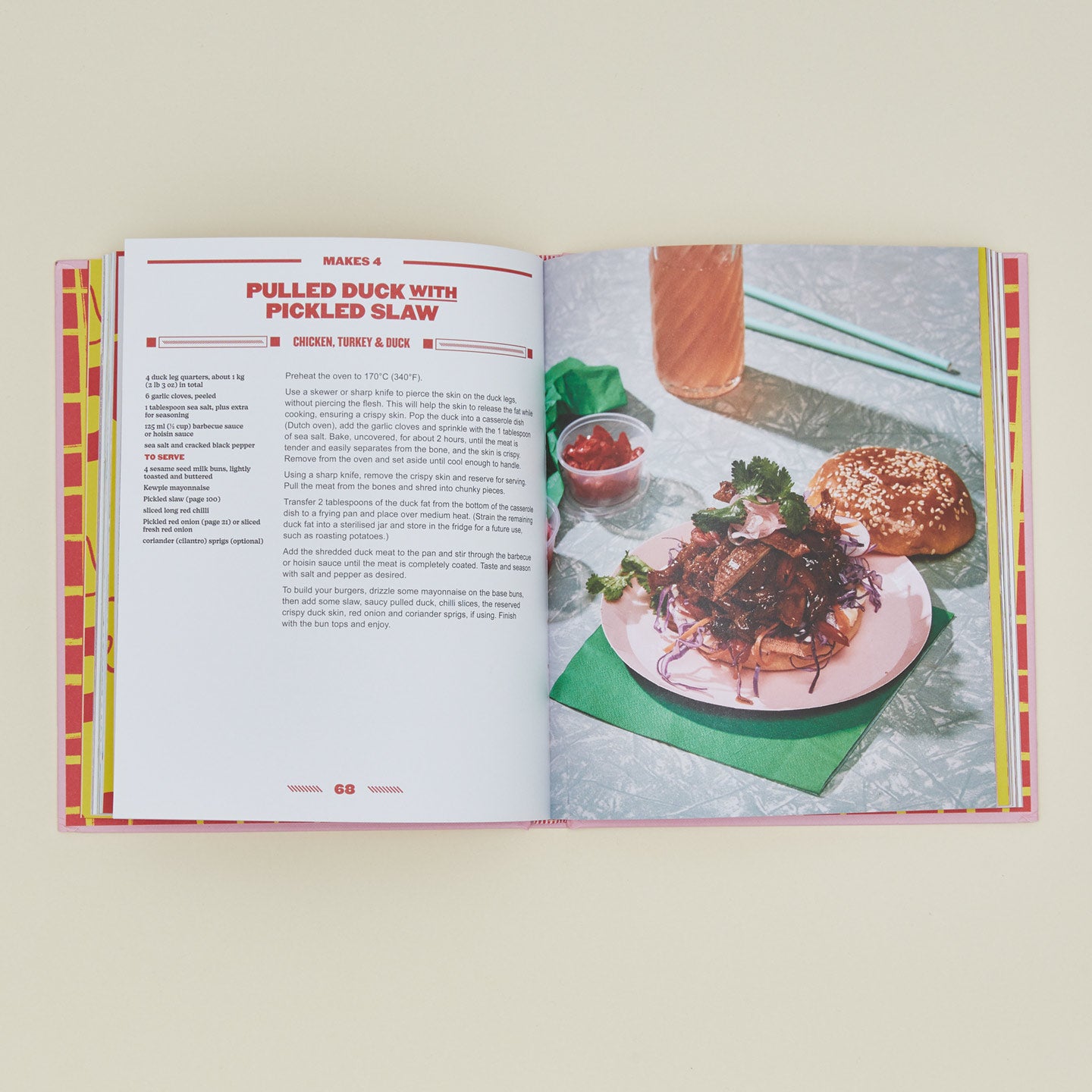 Burger Night cookbook open