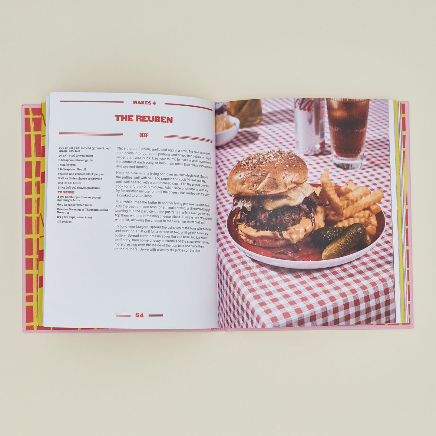 Burger Night cookbook open