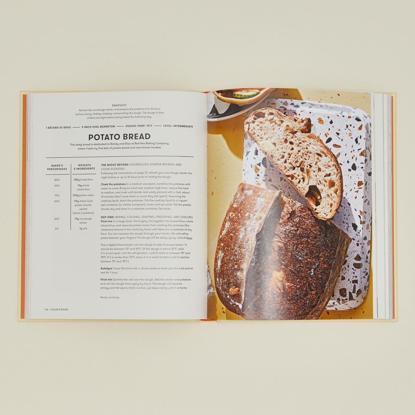 Flour Power cookbook open