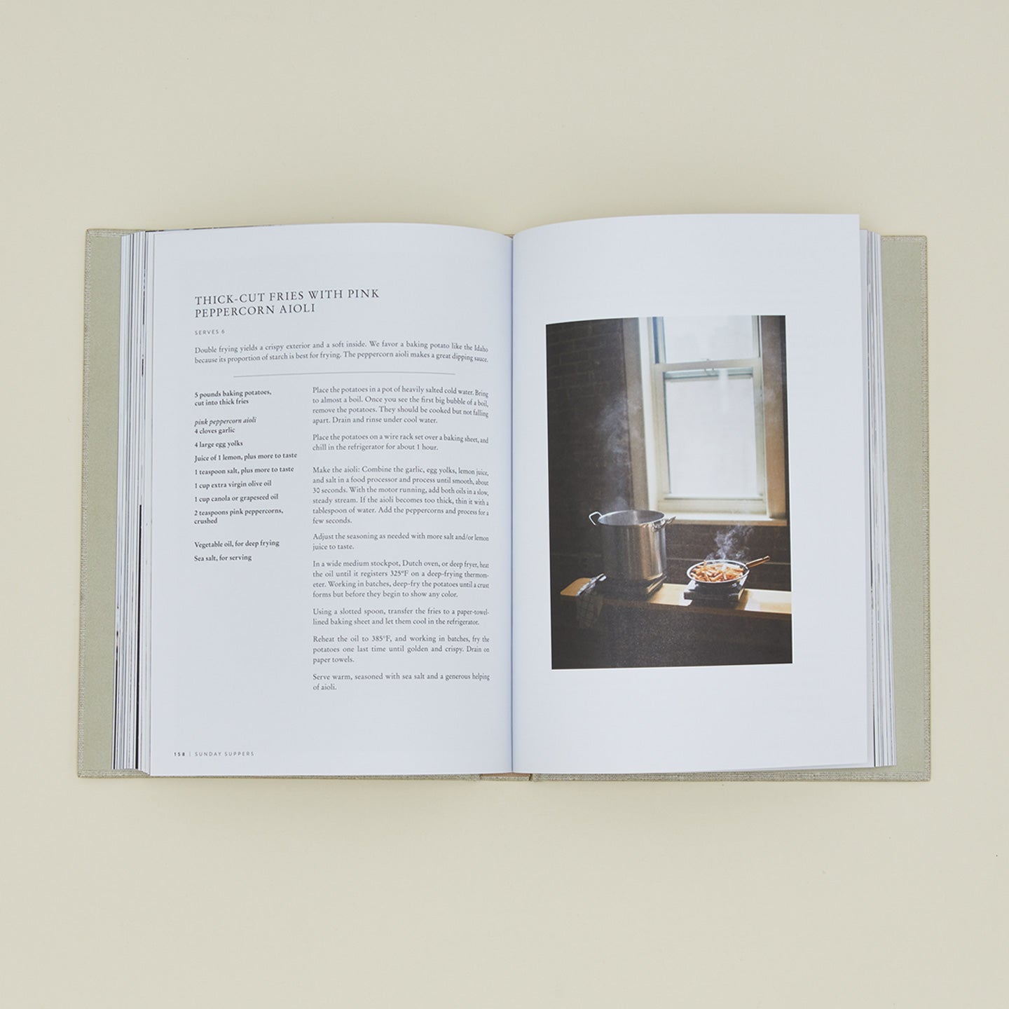 Sunday Suppers cookbook open