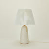 Pleat Table Lamp - Bone with Ivory Shade