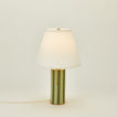 Pillar table lamp with olive stripe