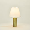 Pillar table lamp with olive stripe