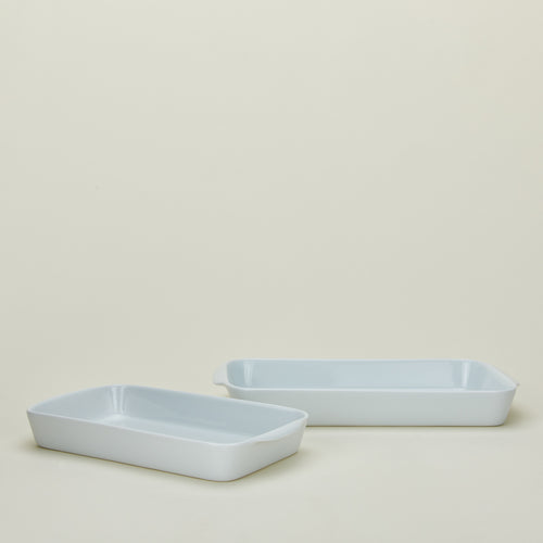 Porcelain rectangular baker in medium and large