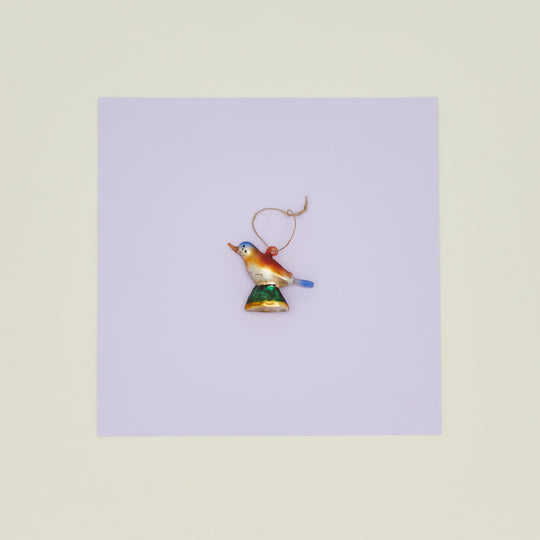 Glass Finch Ornament