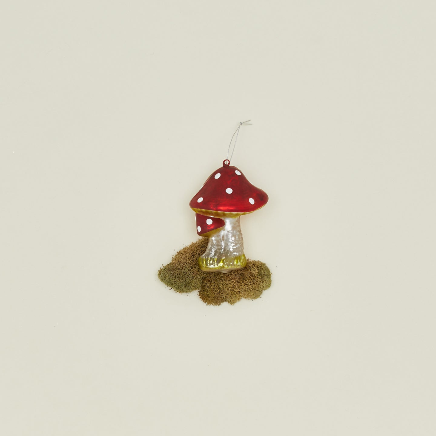 Glass mushroom ornament