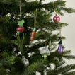 Veggie ornaments, set of 9 on tree