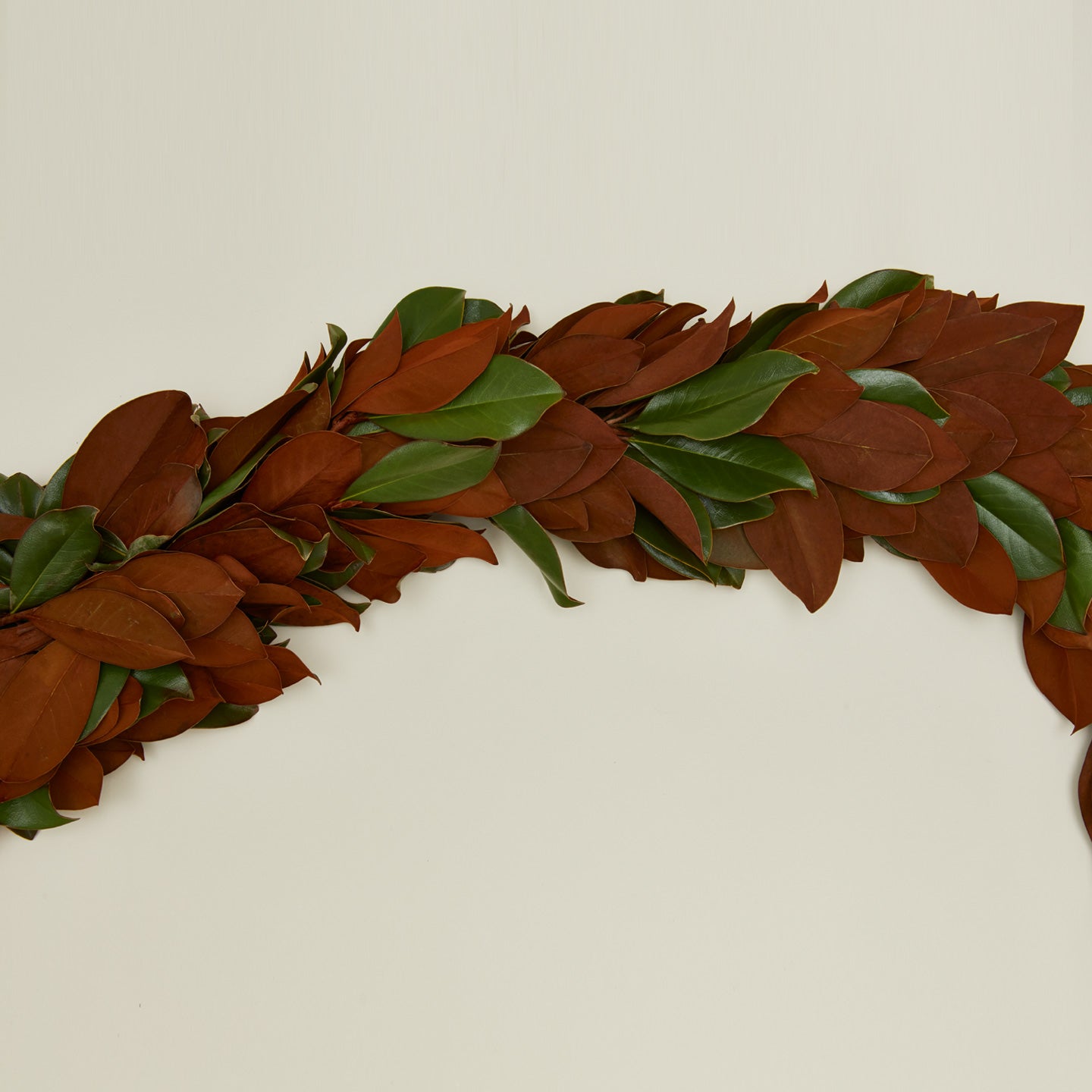 Close up view of Magnolia Natural Garland