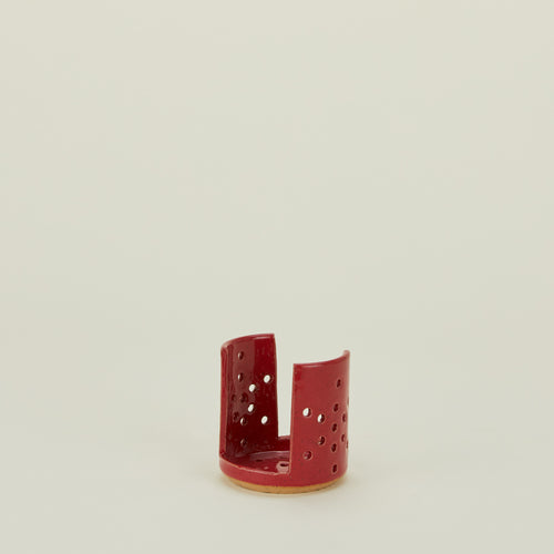 Stoneware sponge holder in Coral.