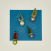 Bottlebrush tree ornaments set of 4