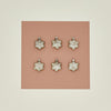 Glass Snowflake Ornaments, Set of 6