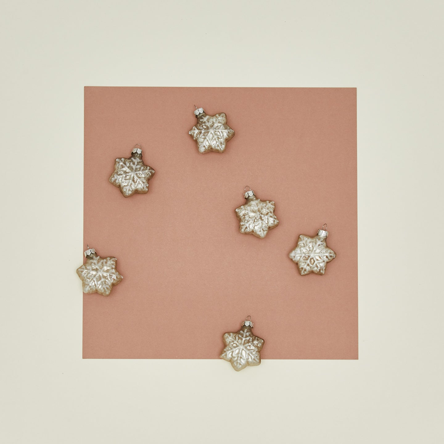 Glass snowflake ornaments
