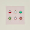Glittered Vintage Inspired Ornaments, Set of 6