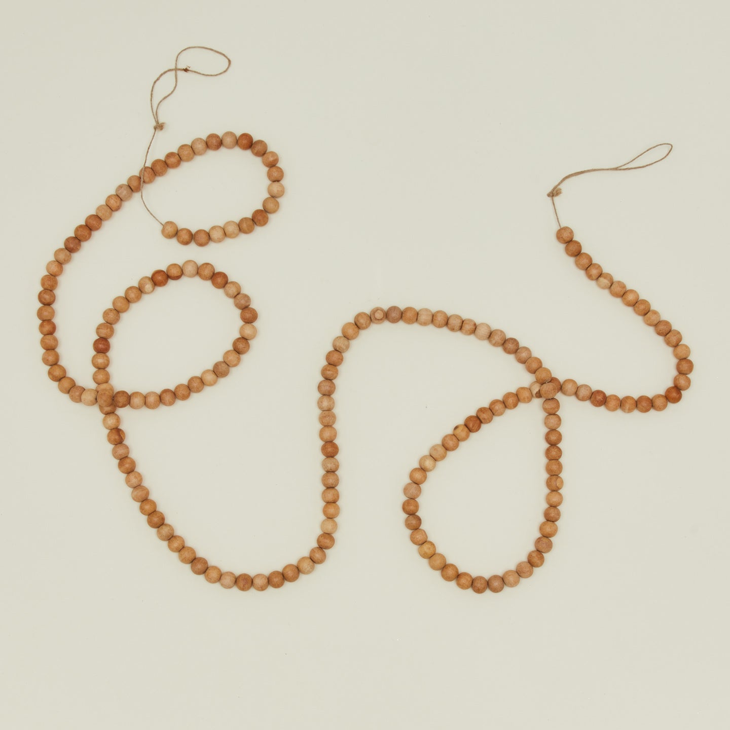 Natural wood beaded garland