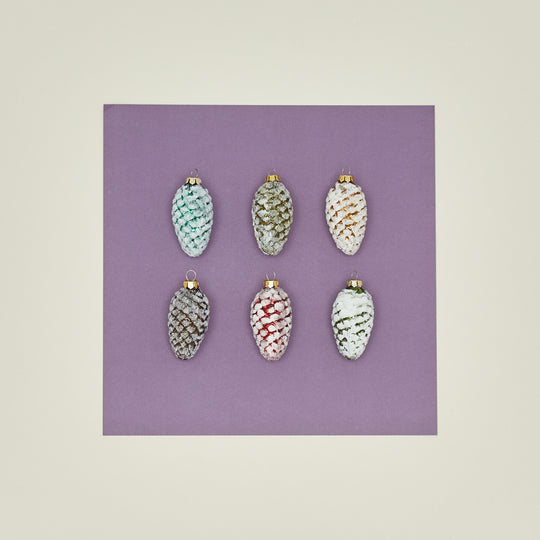 Pinecone Ornaments, Set of 6