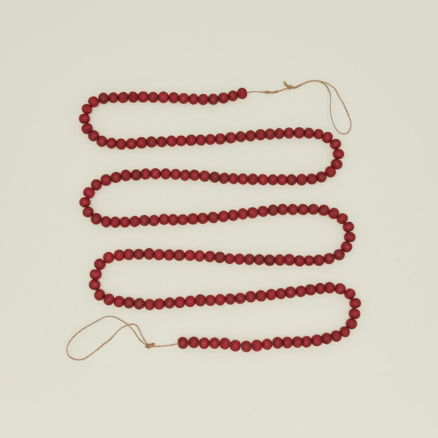 Wood beaded garland in red