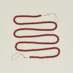 Wood beaded garland in red