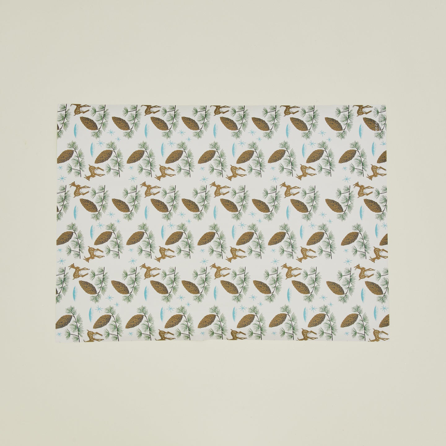 Deer + Pine Cones Wrapping Paper
