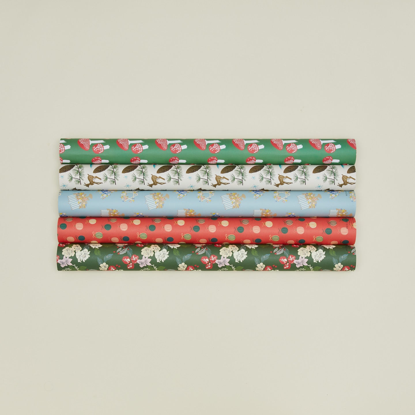 Red Cap wrapping paper family