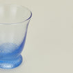 Close up view of Spiral tumbler in blue