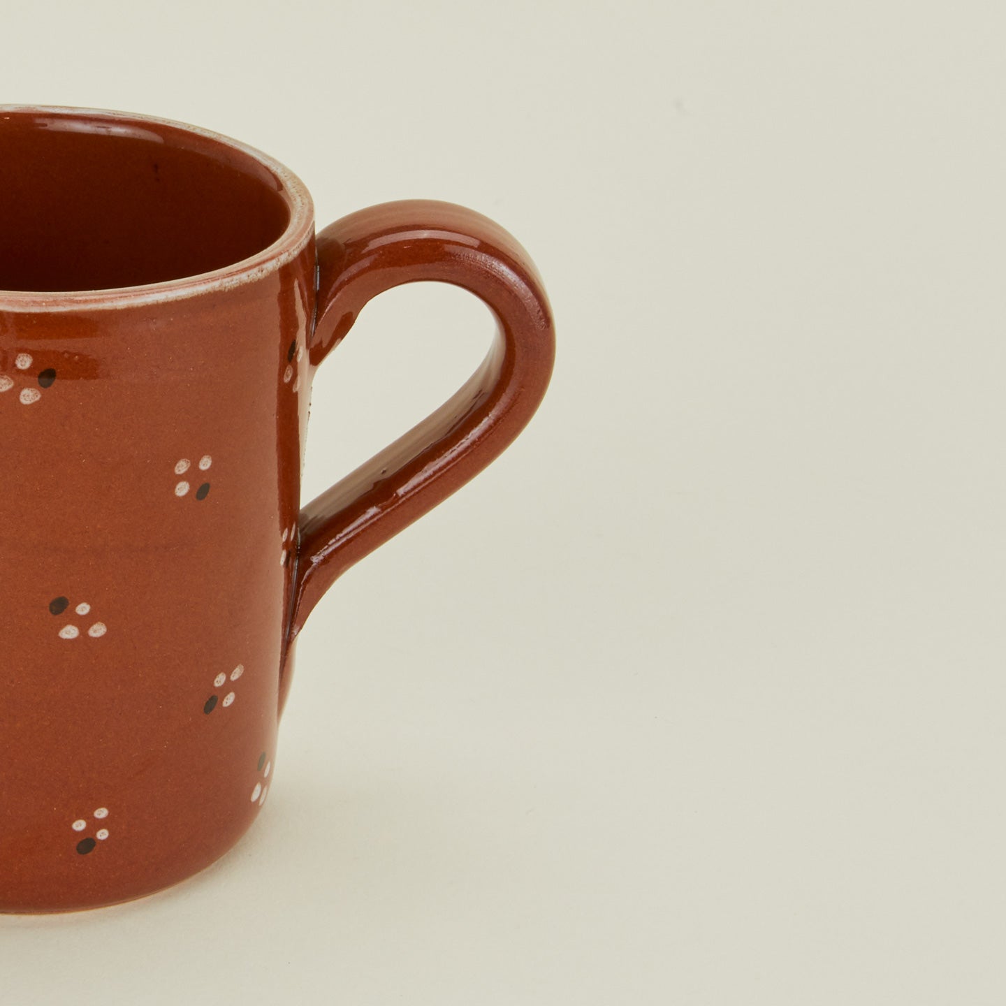 Close up view of Dotty mug