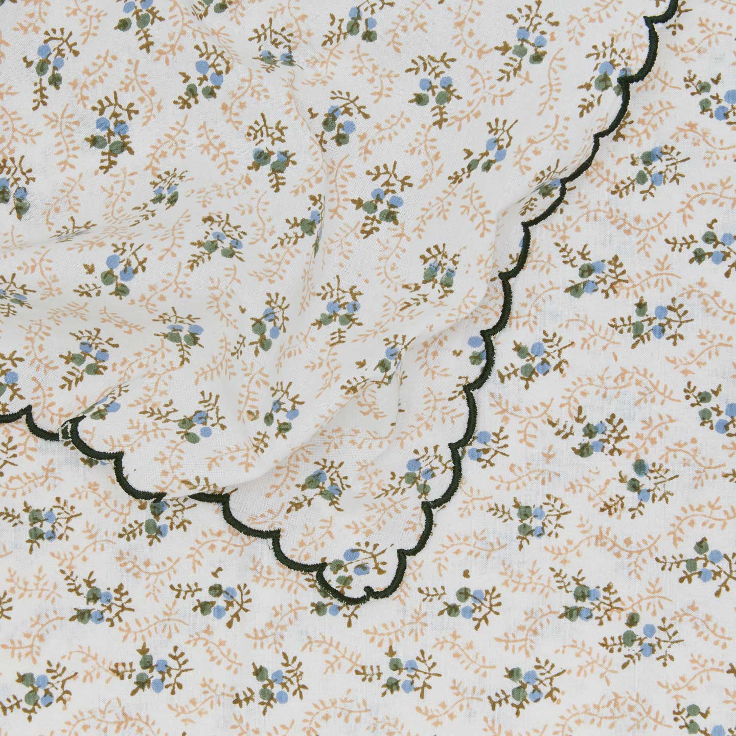 Close up view of little flowers rectangular tablecloth